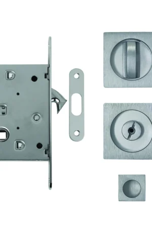 Kit scorrevole quadro WC cromo satinato con serratura 753000032FZVTN Spedito Oggi