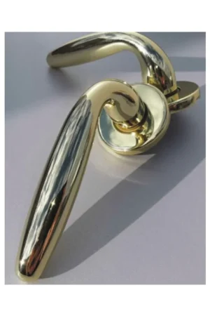 Maniglia Roma rosetta e bocchetta yale ottone lucido 77324235012 Affare