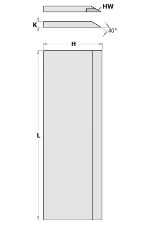 Consegna Rapida SET DI 2 COLTELLI PER PIALLA 40° 500x35x3mm HS