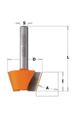 Ultime Pezzi FRESA PER SMUSSARE 15° HW Z2 S=8D=24x14x46 DX