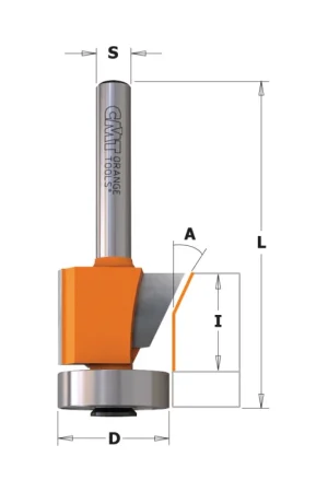 FRESA PER RIFILARE CON CUSCINETTO HW Z2 SD=19-24.5X16X56.5 DX Reso Gratuito