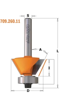 Miglior Prezzo FRESA PER SMUSSARE 45° HW Z2 S=8D=26x5.5x51.5 DX