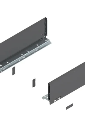 Vendita Finale Set spondine BLUM LEGRABOX 770K4002S. altezza 12mm. lunghezza 400 mm finitura grigio orione opaco