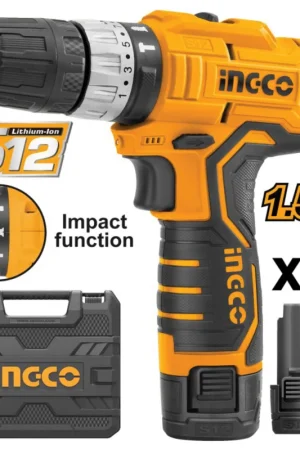 TRAPANO A PERCUSSIONE A BATTERIE 12V 2x1,5H CON VALIGETTA Must-Have