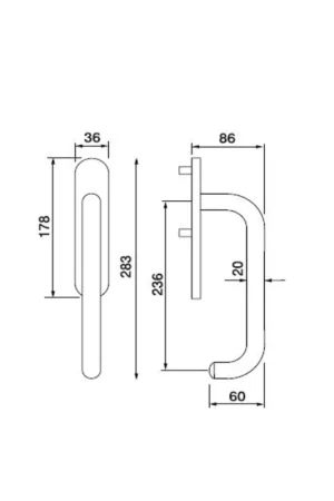 Prezzo Conveniente Maniglione alzante scorrevole yale 250mm IR25ASY bronzato senza nicchia HIRAS252SOB1