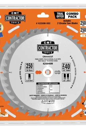 SET 2 LAME TRAVERSO VENA HW 305x2.8/2x30 Z40+Z60 ATB NEG Nuovo Arrivo