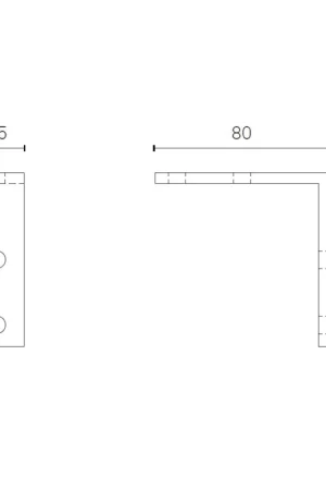 Affare SQUADRETTA ANGOLARE 80X80 IN ALLUMINIO ESTRUSO