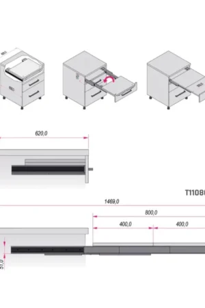 PIANO ESTRAIBILE MODULO 600 490MM ESTRAZIONE 800MM Affare