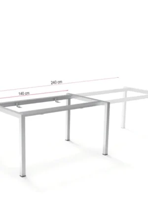 Non Perdere STRUTTURA PER TAVOLO 900X1400MM PROFILO 50X50 ARGENTO ALLUNGABILE FINO A 2400MM