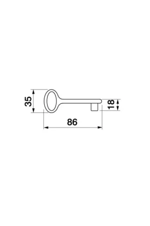 Saldi Chiave art 63 ottone lucido