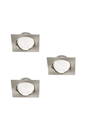Set 3 Faretti completi di lampada tribis ii 3000k ip20 220-240 AC cover Bianca Must-Have