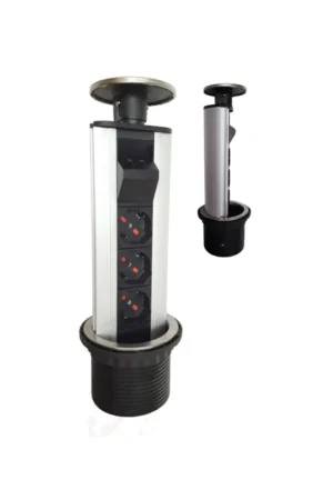Torretta Estraibile Elettrificata Ø1 00  3 Prese Schuko + 3 USB Must-Have