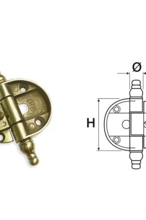 Cerniera D.35 in stile bronzo chiaro 01.4304010904 Non Perdere