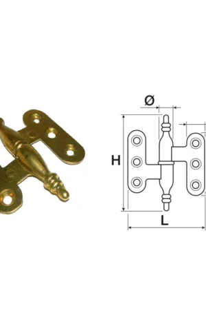 Cerniera Barocco dx 40x55 ottone lucido 01.4370405502 Sconto