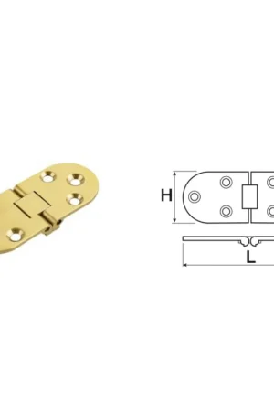 Cerniera per tavolo 30x80 ottone lucido con fermo 01.4376308002 Affare