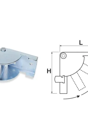 Cerniera per gamba pieghevole zincata 01.4542000009 Scelto Dai Clienti