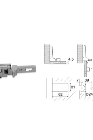 Cerniera per anta vetro cromo lucido anta interna 01.4690000010 Miglior Prezzo