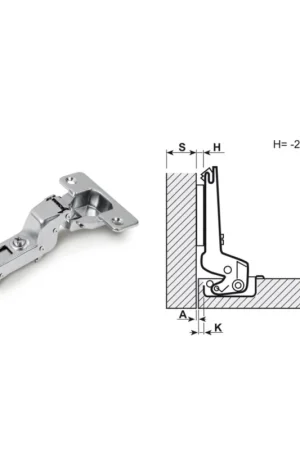 Cerniera B.0 110° ammortizzata nichelata 01.4718001508 Prezzo Ridotto