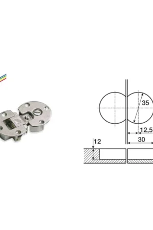 Cerniera D.35 per ribalta Markant nichelata 01.F402420008 Affare