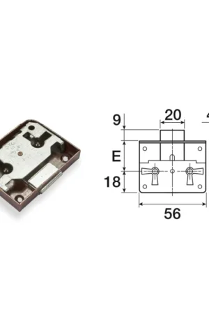 Offerta Lampo Serratura per antine E.40 bronzo 02.00220S4001