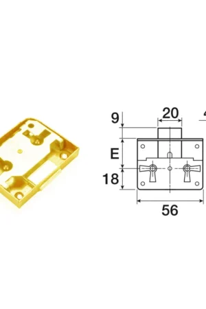 Serratura per antine E.50 ottone 02.00220S5002 Acquista Ora