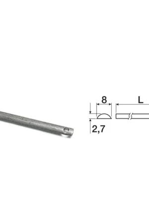 Prezzo Basso Asta mezza tonda per serratura a stringa 1000mm zincata 02.1002150000