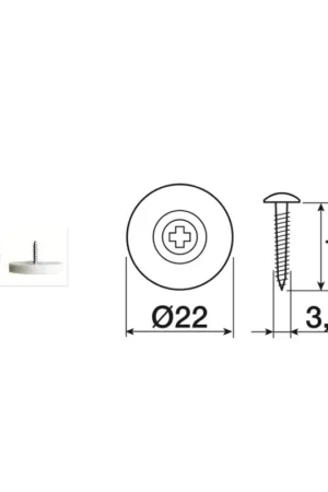 Non Perdere SOTTOSEDIA IN GOMMA D.22 BIANCO