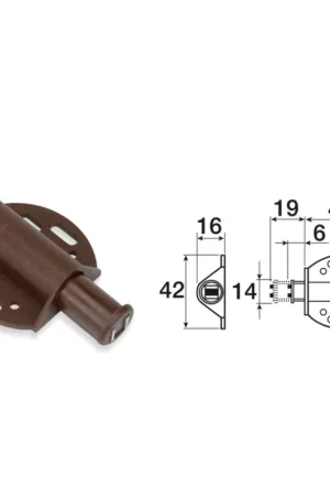 Promozione Esclusiva CHIUSURA MAGNETICA A SPINTA MARRONE
