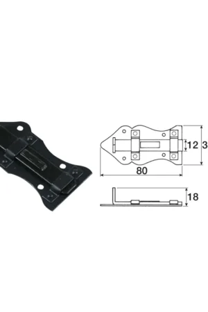 Prezzo Scontato CATENACCIO CORTO BRUNITO NERO ECO