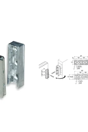 Non Perdere GIUNTO MASCHIO PER PANNELLO/RIPIANO SOLIDO