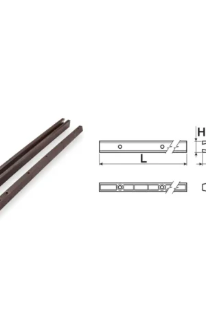 Guida in nylon (guida stick) a coda di rondine per unione ripiani marrone 16x14mm Scelto Dai Clienti