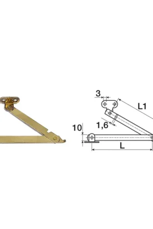 Ordina Subito ASTA SNODATA TIPO LEGGERO CON FERMO SX 200MM OTTONATA