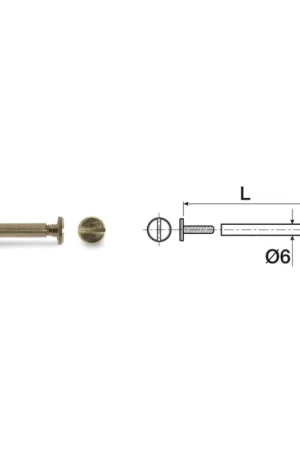 Offerta Lampo Vite di giunzione per mobili - Lunghezza 65 mm con vite MA5 ottonata