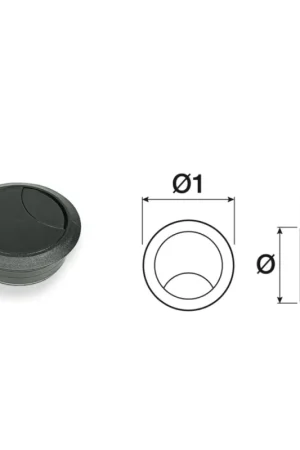 Prezzo Ridotto BOCCHETTA PASSACAVI D.80 NERA