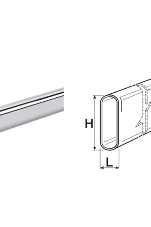 TUBO OVALE 15X30 3000MM CROMO Offerta Limitata