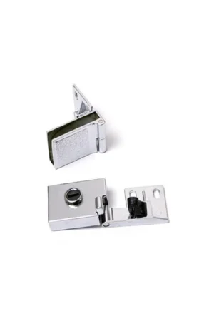 COPPIA CERNIERA PER ANTE IN VETRO DX+SX NICHELATA Spedizione Gratuita