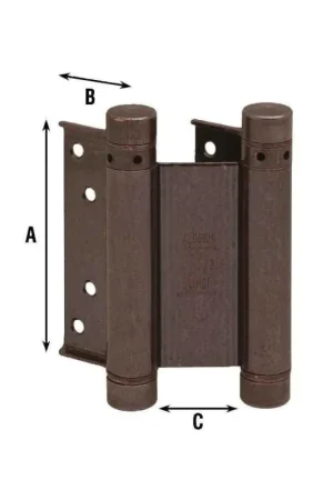 Cerniera a Doppia Azione a Molla Bomber Altezza 75mm bronzata Professionale