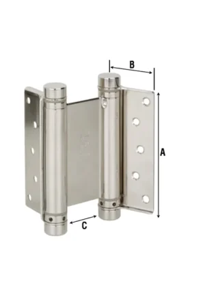 Spedizione Espresso Cerniera a Doppia Azione a Molla Bomber Altezza 100mm nichelata