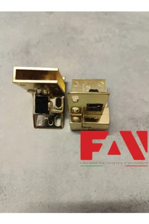 Professionale Cerniera per anta in vetro Dx+Sx in finitura ottone lucido