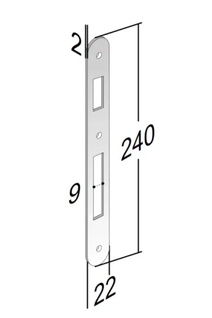 Ultima Occasione Incontro per serratura patent grande - Cromo satinato