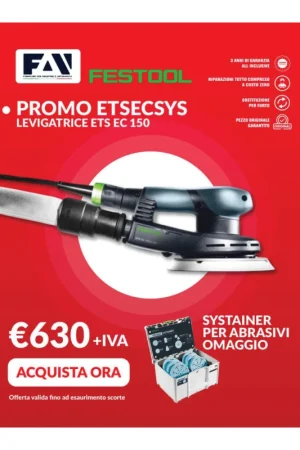 Economico Promo Levigatrice ETS EC 150 + Systainer portadischi Omaggio