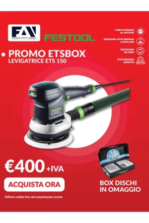 Promo Levigatrice ETS 150 + Box dischi Omaggio Di Tendenza