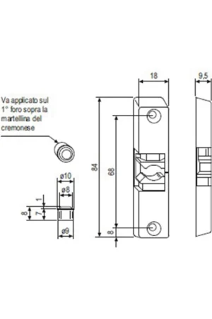 A Buon Prezzo Incontro scrocco porta per chiusura temporanea aria 11/12