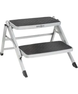 Affare Gradino d'ingresso doppio per veicoli brunner "ruckstep" in acciaio richiudibile, 61x60x20/40 cm