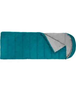 Ultimissimo Modello Sacco a pelo con cappuccio compatto brunner "vandora 35" in poliestere e cotone azzurro 220x80 cm