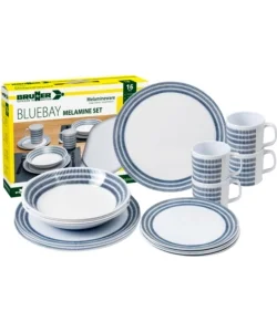 Ultimissimo Modello Set 16 stoviglie da campeggio brunner "bluebay" in melamina