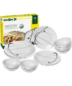 Ultime Pezzi Set 12 stoviglie da campeggio brunner "serenade" in melamina antiscivolo