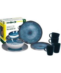 Affare Set 16 stoviglie da campeggio brunner "breeze" in melamina