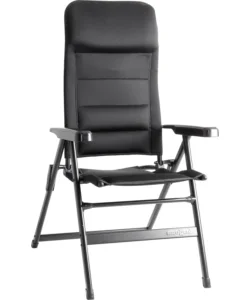 Ultima Occasione Sedia da campeggio reclinabile brunner "aravel 3d small" in alluminio e 3durafeel nero 41x44x116 cm