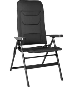 Ultima Occasione Sedia da campeggio reclinabile "aravel vitachic small" in alluminio e 3durafeel antracite 41x44x116 cm